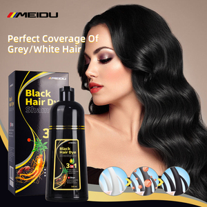 Tinte para el Cabello 3 en 1 Meidu con Jengibre y Ginseng, Color Marrón Oscuro, Morado y Negro, Champú con Crema, Tinte Herbal Natural para Cubrir las Canas - Product Image 2