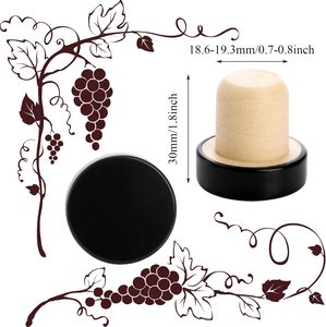 Fasmov Paquete de 100 tapones de corcho en forma de T para botellas de vino y cerveza, reutilizables, color negro - Product Image 2