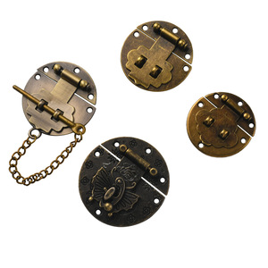 Boucle de panneau ronde en alliage de zinc de style antique pour serrure de meuble, durable, design traditionnel, sans clé, moulage sous pression - Product Image 5
