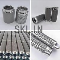 Filtro Sinterizado OD 63mm SS316L 5 Micrones Acero Inoxidable Totalmente Soldado Elemento de Filtro de Aire de Alta Presión Marca SKLIN Nuevo Personalizable