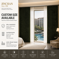Cortinas de Lujo con Textura Pesada, 100% Opacas, de Chenilla Jacquard, con Rosas en Relieve, Certificadas OEKO-TEX y GRS, Fabricante OEM