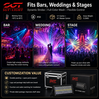 Projecteur de scène LED stroboscopique couleur 48+8 pixels RGB blanc DMX512 154CH avec contrôle sonore maître-esclave pour concert