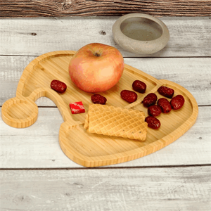 Bandejas de Madera Natural Ecológicas con Diseño de Plantas para Servir Aperitivos, Bandejas de Madera Maciza con Diseño de Gorro de Santa Claus para <span class=keywords><strong>Navidad</strong></span> - Product Image 6