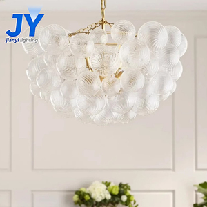 Luminaires suspendus à commande par interrupteur, idéaux pour <span class=keywords><strong>le</strong></span> salon et la salle à manger, design moderne et luxueux, personnalisables, <span class=keywords><strong>en</strong></span> fer et <span class=keywords><strong>en</strong></span> verre. - Product Image 3
