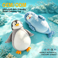 Coussin en peluche personnalisé ultra doux en forme de phoque ou de pingouin, jouet en peluche sûr et confortable, cadeau d'anniversaire pour enfants