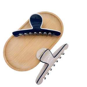 Juego de Pinzas para el Cabello Coreanas Personalizadas 2026 para Mujer, Pinzas Grandes y Sencillas de Acetato, Geométricas, de Color Sólido, Accesorios de Moda para el Cabello - Product Image 1