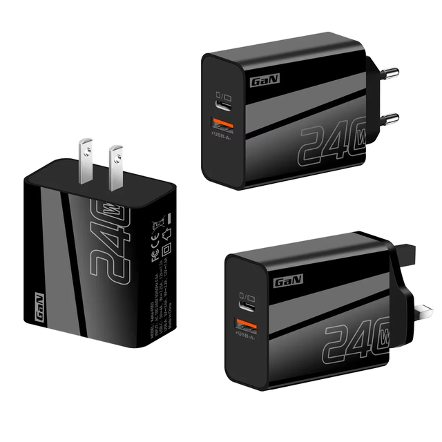 EU US UK Plug 120W USB-C Mobile Phone Charger 2 Port PD Fast Charger with OTP/OVP Protection