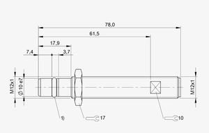 Capteur de proximité inductif MT-BALLUFF BES 516-300-S135-S4-D M12 à montage encastré PNP NO 24V Positionnement industriel BHS001L - Product Image 2