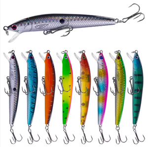 Lot de 8 leurres minnow très demandés – Jerkbait, leurres coulants, leurres durs, crankbaits <span class=keywords><strong>pour</strong></span> <span class=keywords><strong>la</strong></span> pêche à <span class=keywords><strong>la</strong></span> truite, au poisson-chat, au musky et au brochet en rivière - Product Image 1