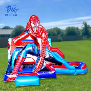 Tobogán Inflable Comercial Combinado con Trampolín Superman, <span class=keywords><strong>Castillo</strong></span> Inflable para Perros Apto para Niños con Soplador, PVC de 0.5mm - Product Image 3
