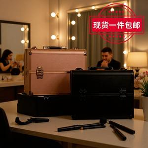 Valise de maquillage professionnelle Qihui 13 pouces, grande capacité, multifonctionnelle, avec serrure, pour usage domestique - Product Image 4