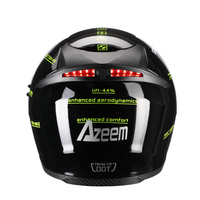 Nouveau design de casque de moto intégral avec éclairage arrière LED, double visière, certifié ABS DOT, logo personnalisé, fabricant OEM, vente en gros