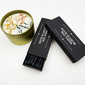 Luxury Black <strong>Vintage</strong> Eco-Friendly Safety Wooden <strong>Matches</strong> Packaging <strong>Box</strong> Printing Customization Cigar Use Household Bulk Wholesale - Product Image 4