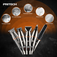 Tondeuse Électrique Tout-en-un PRITECH pour Cheveux, Corps et Nez – Kit de Toilettage Masculin – Tondeuse Électrique pour Hommes – Rasoir Pubien