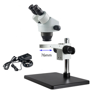 High Precision 6.7X-45X Zoom Optical Stereo <strong>Microscope</strong> Binocular Drawtube LED Light OEM Customizable Industrial <strong>Biology</strong> Research - Product Image 1
