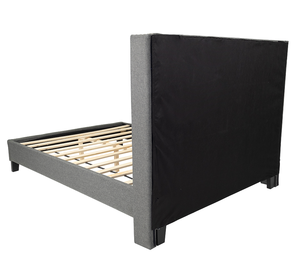 Modern Adjustable <b>Convertible</b> Luxurious Soft Queen <b>Bed</b> in Blue Gray - Product Image 2