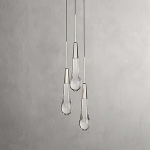 Modern American Simples e High-end Pendurado Luz Sala de Jantar Sala de estar Decoração Home Clear Glass Raindrop Pendant <span class=keywords><strong>Light</strong></span> - Product Image 1