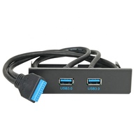 Panel Frontal flexible con 2 puertos USB 3,0, soporte Hub de 19 pines