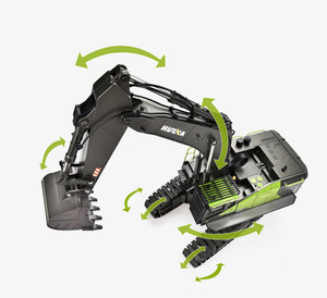 Camion en alliage 1/14 Scale Remote Control Diecast Car 22 CH <span class=keywords><strong>HUINA</strong></span> <span class=keywords><strong>1593</strong></span> Metal Engineering Excavator Toys <span class=keywords><strong>RC</strong></span> Car - Product Image 5