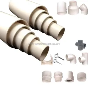 One Inch 125mm PVC Flexible Conduit U Shaped PVC Tube For Conduit With Socket 4.2mm Class 10 Electrical Schedule 80