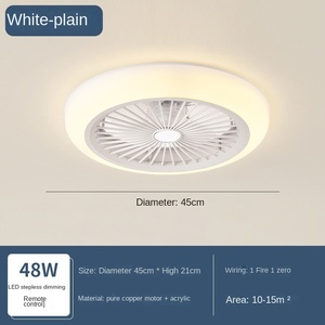 Hiện Đại Led Fan Trần Đèn Với Điều Khiển Từ Xa Nhà Thông Minh Phòng Khách Cơ Sở Vòng Hình Dạng Thiết Kế Thanh Lịch - Product Image 5