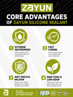 Scellant en silicone neutre à usage général, effet d'étanchéité stable pour les projets de construction résidentiels et commerciaux