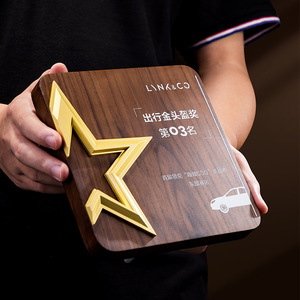 Wholesale Custom Blank Wooden Award Trophy Plaque Popular <strong>MDF</strong> Award Plaques Wood for <strong>Certificate</strong> - Product Image 2