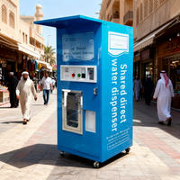 Distributeur d'eau RO à monnayeur avec refroidisseur, réservoir en acier inoxydable de 150 L, fonctionnement à distance mobile, moteur 220 V, garantie 1 an