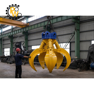 Pince à roches hydraulique 1,2 m³ à 5 griffes, certifiée CE, grande capacité, robuste, pour excavatrice CAT de 16 à 22 tonnes - Product Image 6