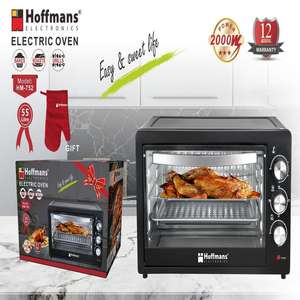 <span class=keywords><strong>Horno</strong></span> Asador Eléctrico Hoffmans de 55L, 2000W, con Asador Giratorio, Parrilla y <span class=keywords><strong>Horno</strong></span>, 3 en 1, Control Mecánico con Perillas, para Uso Diario en el Hogar - Product Image 2
