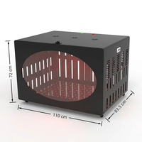 GLPE Jaula de Terapia de Luz Roja de Última Generación para Perros y Gatos PT-LC200, Gran Capacidad de 32 kg, Caja de Curación para Mascotas con LED Infrarrojos UV de 630nm y 850nm