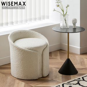 Fábrica de Muebles WISEMAX, <span class=keywords><strong>Taburete</strong></span> Moderno Tapizado en Tela, Otomana Tapizada <span class=keywords><strong>con</strong></span> <span class=keywords><strong>Respaldo</strong></span> <span class=keywords><strong>Bajo</strong></span> para el Hogar - Product Image 2
