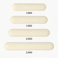 Ensemble d'haltères en silicone Pilates personnalisables (1 kg, 1,5 kg, 2 kg, 2,5 kg) – Haltères portables pour femmes