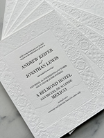 Cartes de menu personnalisées pour mariage et baby shower avec nom, impression typographique, style Ramadan, papier de qualité