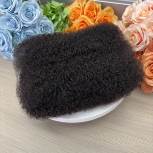 1B couleur cheveux humains <span class=keywords><strong>Afro</strong></span> crépus en vrac cheveux 50 g/paquet peuvent blanchis et teints <span class=keywords><strong>Afro</strong></span> crépus en vrac cheveux pour Locs et tresses