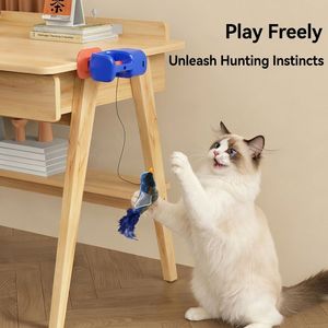 Jouet interactif intelligent électrique pour chat, à suspendre à la porte, avec plume d'oiseau, pour chats d'intérieur, jouet de <span class=keywords><strong>puzzle</strong></span> auto-entretenant en ABS - Product Image 3