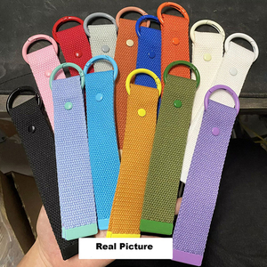 Colorful Nylon Woven Keychain Canvas Keychain Embroidery Piece Keychain With Durable Metal <b>Ring</b> - Product Image 2