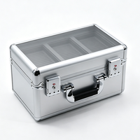 Boîte de présentation en aluminium avec découpe de mousse personnalisée, mallette de transport rigide en aluminium portable pour échantillons de produits et présentation en salle d'exposition