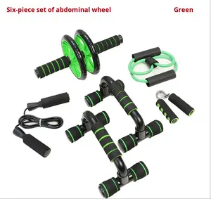 Equipo de Gimnasio Pequeño para el Hogar de Siete Piezas de EVA Ecológico para Entrenamiento de Fuerza OEM Fitness: Cuerda para Saltar, Empuñadura, Flexiones, <span class=keywords><strong>Rueda</strong></span> Abdominal - Product Image 4