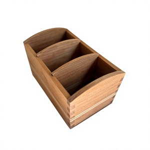 Handmade Modern Wooden <b>Remote</b> Control Organizer Stand with 5-Layer Storage Compartments for Desktop Use - Product Image 2