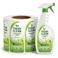 Étiquettes liquides personnalisées, autocollants adhésifs, logo, vinyle imperméable pour les produits de nettoyage et les emballages de lessive, impression d'étiquettes