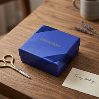 Boîtes de rangement pour bijoux élégantes, carrées, texturées et luxueuses, logo personnalisable, taille adaptable pour l'emballage de marque, les magasins de détail, les occasions de cadeaux