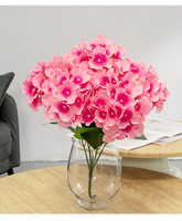 Ramo de 5 Hortensias de Seda Grandes, Múltiples Colores, Flores Artificiales en Florero, Listas para Decoración del Hogar, Bodas, Navidad, Resistentes al Agua