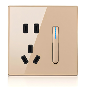 Adaptador de módulo de puerto de computadora Interfaz de panel de vidrio de cristal endurecido Cable de red universal Enchufe de pared - Product Image 1