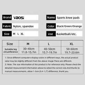 Genouillère de compression VBOSi 7067 OEM, tissu élastique doux, légère, sans compression, confortable pour usage quotidien, protection du genou pour la <span class=keywords><strong>marche</strong></span> - Product Image 6