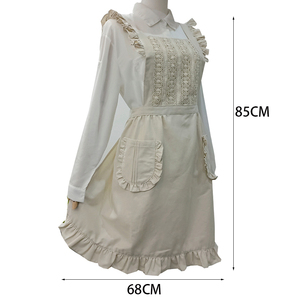 Chất Lượng Cao 100% Bông Ăn Mặc Hàn Quốc Lolita Phong Cách yếm trẻ sơ sinh Không Tay Tạp Dề Cho Phụ Nữ Cho Hoa Cửa Hàng Và Vườn - Product Image 6