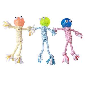 Juguete de Cuerda de Algodón con Forma de Hombrecito de Dibujos Animados, Juguete Mordedor Resistente a las Mordidas para Perros Pequeños y Medianos - Product Image 5