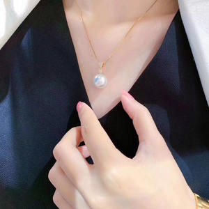 Colgante de Plata S925 WENCHI con Cuentas Redondas de 8-13mm, Accesorio para Collar de Oro K DIY, Modelo Serie 10325 - Product Image 4