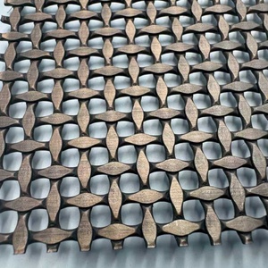 <span class=keywords><strong>ลวด</strong></span>ตาข่ายสเตนเลสถักลอนสีบรอนซ์สำหรับตกแต่งสถาปัตยกรรมพาร์ติชันพื้นที่การดัดแบบสานธรรมดา - Product Image 2
