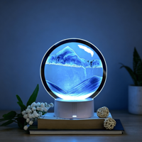 Lampe de chevet LED dynamique 3D à sable mouvant, tableau de sable mouvant pour chambre à coucher – Meilleure vente